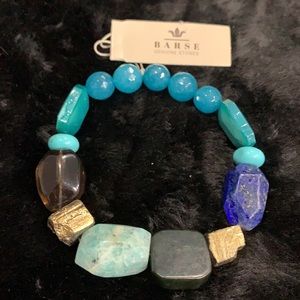 BARSE GENUINE STONE Agate & Magnasite BRACELET!